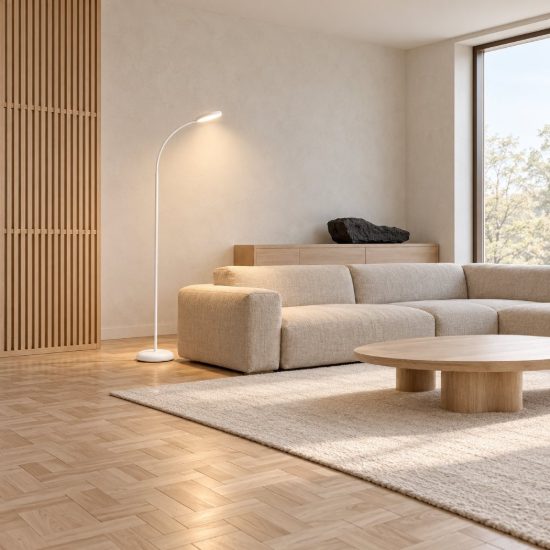 Eglo lauro piantana led 5,5w cct 2700k 6500k 132cm dimmerabile per soggiorno moderna bianca