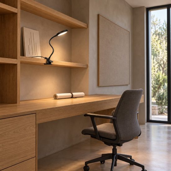Eglo casetto lampada a pinza led 3,8w 3000k 49,2cm per ufficio moderna nera