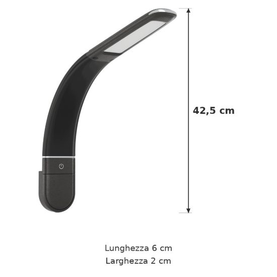 Eglo bevadoro lampada a pinza led 4,8w cct 3000k 5000k 42,5cm per ufficio moderna nera