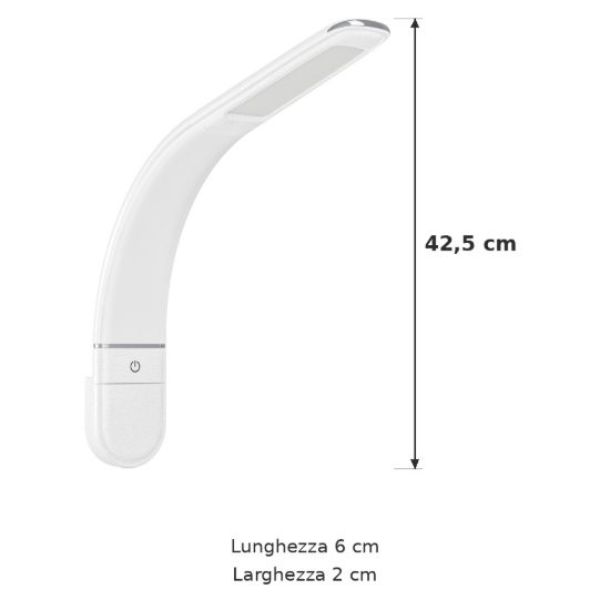 Eglo bevadoro lampada a pinza led 4,8w cct 3000k 5000k 42,5cm per ufficio moderna bianca e cromo