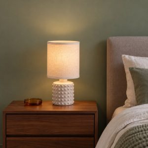 Eglo romanoro abat-jour per camera da letto e14 25cm moderna beige