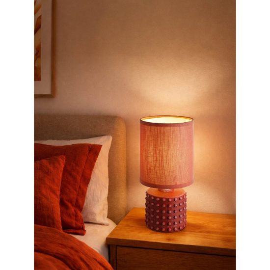 Eglo romanoro abat-jour per camera da letto e14 25cm moderna arancione