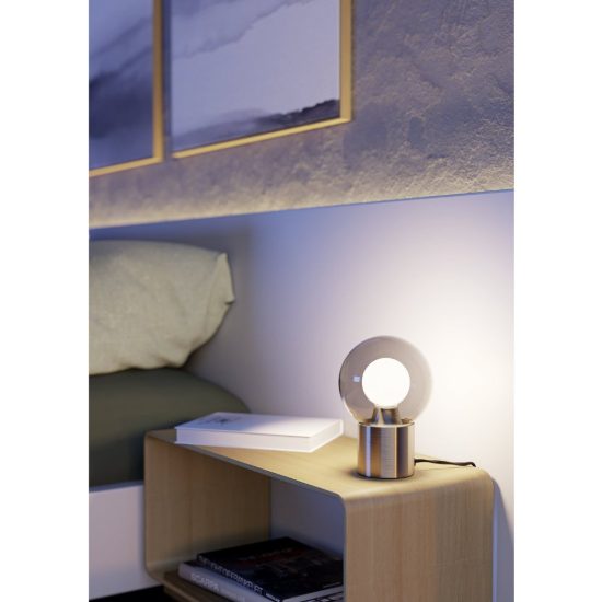 Eglo bravino abat-jour per camera da letto e14 17,5cm dimmerabile moderna nichel