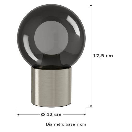 Eglo bravino abat-jour per camera da letto e14 17,5cm dimmerabile moderna nichel