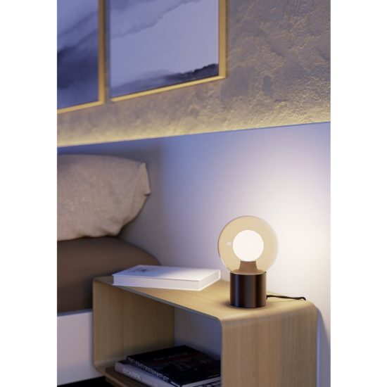 Eglo bravino abat-jour per camera da letto e14 17,5cm dimmerabile moderna bronzo