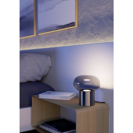 Eglo bravino abat-jour per camera da letto gu10 17cm dimmerabile moderna nichel