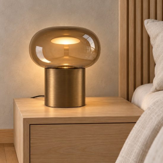 Eglo bravino abat-jour per camera da letto gu10 17cm dimmerabile moderna bronzo