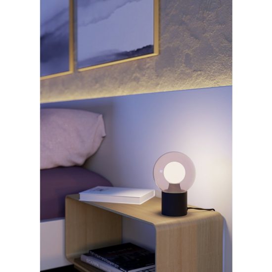 Eglo bravino abat-jour per camera da letto e14 17,5cm dimmerabile moderna nera