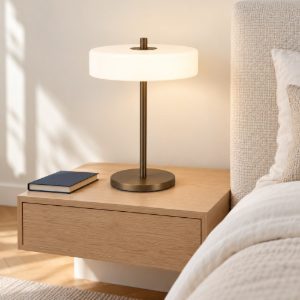 Eglo salve abat-jour per camera da letto 2 luci e14 33cm moderna bronzo scuro