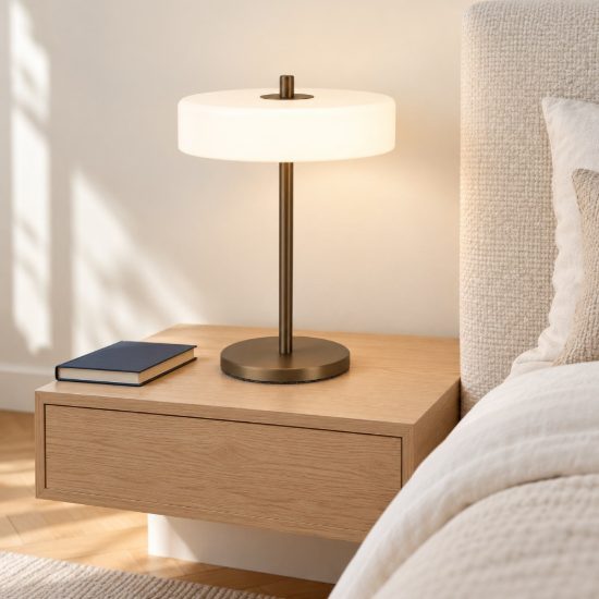 Eglo salve abat-jour per camera da letto 2 luci e14 33cm moderna bronzo scuro