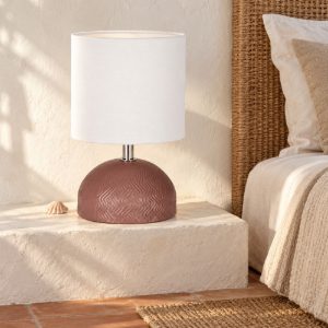 Eglo romanoro abat-jour per camera da letto e14 19,5cm moderna rosa