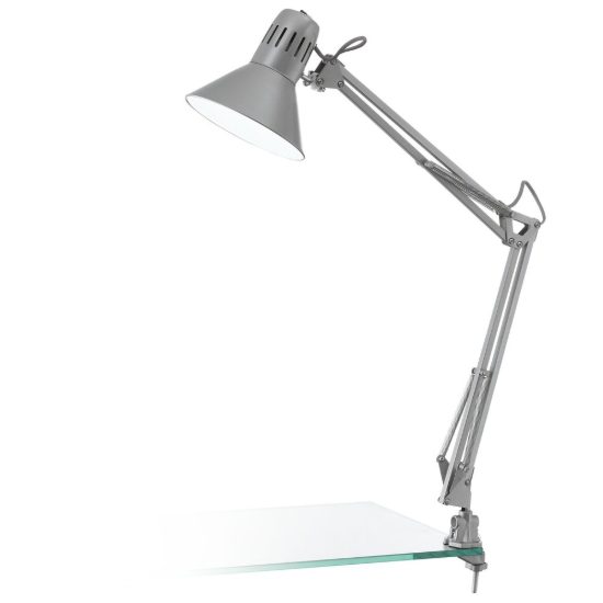Eglo firmo lampada da scrivania e27 82cm per ufficio moderna argento