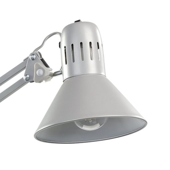 Eglo firmo lampada da scrivania e27 82cm per ufficio moderna argento