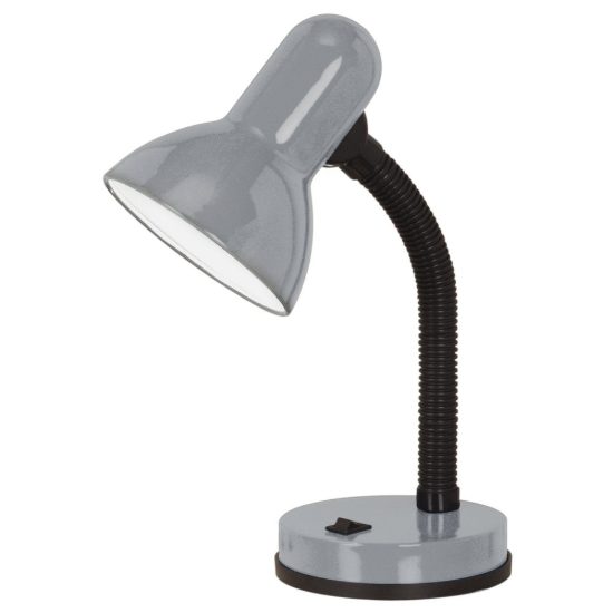 Eglo basic 1 abat-jour per camera da letto e27 30cm moderna argento