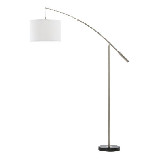 Eglo nadina piantana ad arco e27 195cm per soggiorno moderna nichel