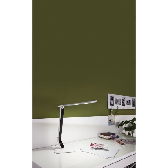Eglo sellano lampada da scrivania led 4w cct 3000k 6000k 42cm per ufficio moderna bianca e nera
