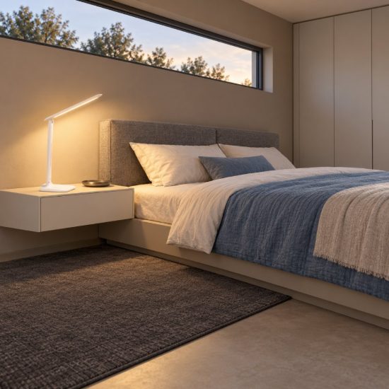 Eglo caupo abat-jour per camera da letto led 2,1w cct 3000k 6500k 32cm dimmerabile moderna bianca