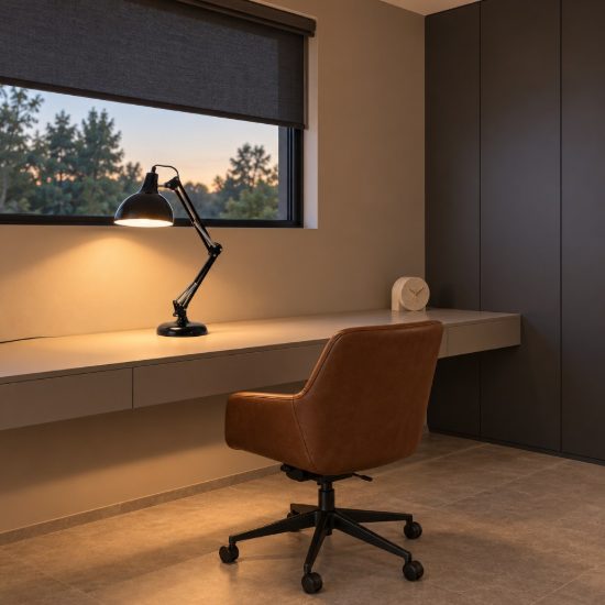Eglo borgillio lampada da scrivania e27 71cm per ufficio moderna nera