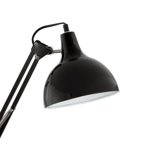 Eglo borgillio lampada da scrivania e27 71cm per ufficio moderna nera