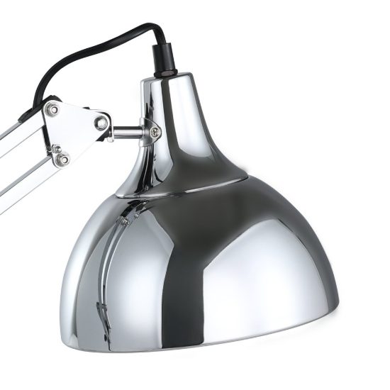 Eglo borgillio lampada da scrivania e27 71cm per ufficio moderna cromo