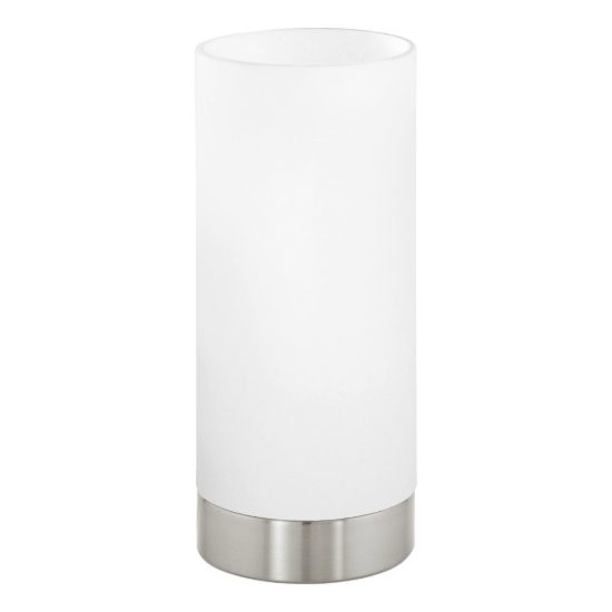 Eglo damasco 1 abat-jour per camera da letto e27 21,5cm moderna nichel