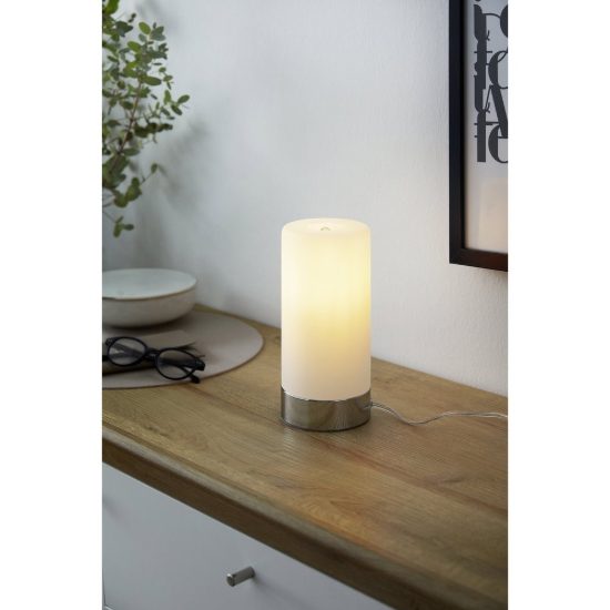 Eglo damasco 1 abat-jour per camera da letto e27 21,5cm moderna cromo