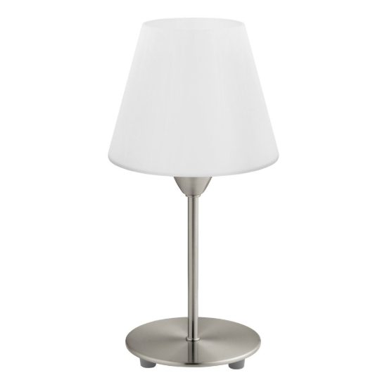 Eglo damasco 1 abat-jour per camera da letto e14 30cm moderna nichel