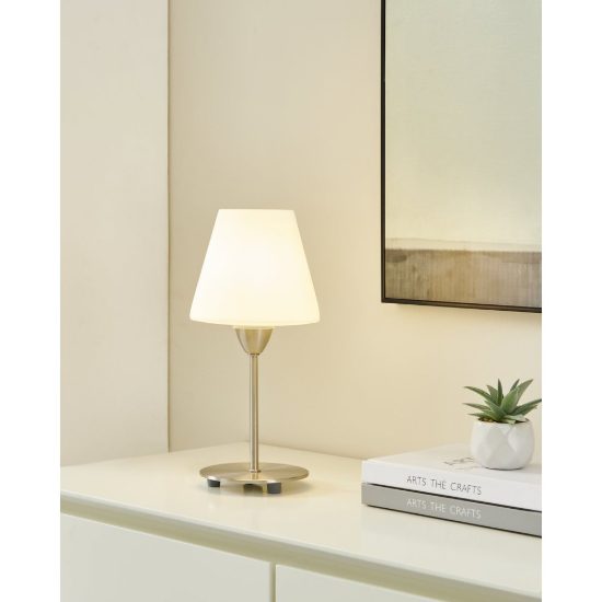 Eglo damasco 1 abat-jour per camera da letto e14 30cm moderna nichel