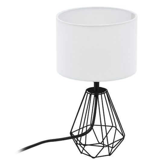 Eglo carlton 2 abat-jour per camera da letto e14 30,5cm moderna nera