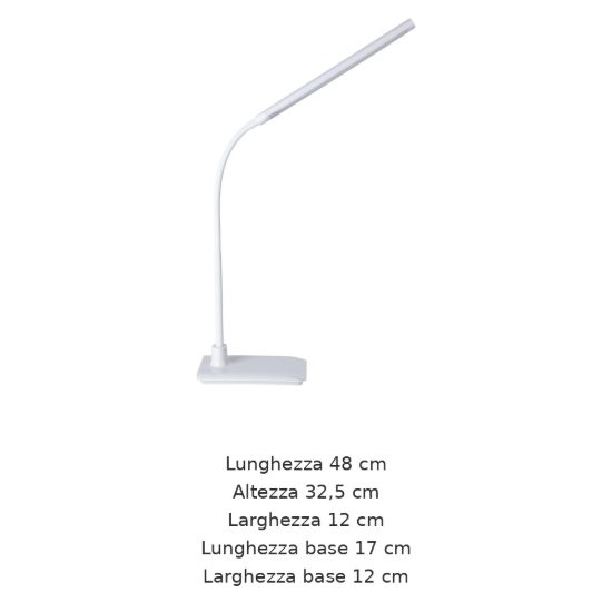 Eglo laroa abat-jour per camera da letto led 4,2w 4000k 32,5cm dimmerabile moderna bianca