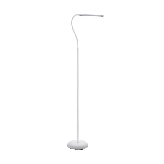 Eglo laroa piantana led 4,2w 4000k 130cm dimmerabile per soggiorno moderna bianca