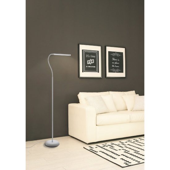 Eglo laroa piantana led 4,2w 4000k 130cm dimmerabile per soggiorno moderna bianca