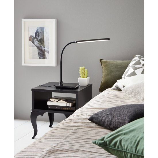 Eglo laroa abat-jour per camera da letto led 4,2w 4000k 32,5cm dimmerabile moderna nera