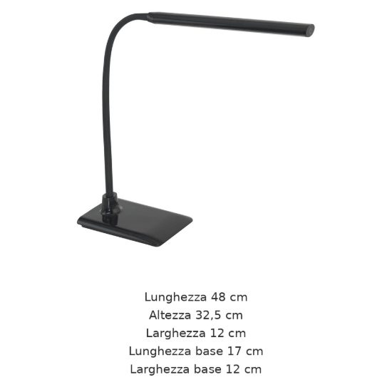 Eglo laroa abat-jour per camera da letto led 4,2w 4000k 32,5cm dimmerabile moderna nera