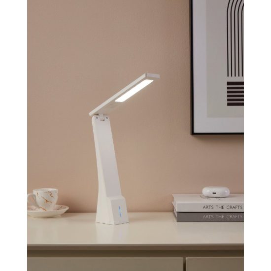 Eglo la seca abat-jour per camera da letto led 1,8w cct 3000k 5000k 26cm dimmerabile moderna bianca