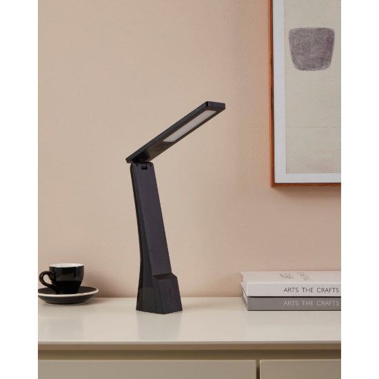 Eglo la seca abat-jour per camera da letto led 1,8w cct 3000k 5000k 26cm dimmerabile moderna nera