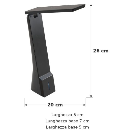 Eglo la seca abat-jour per camera da letto led 1,8w cct 3000k 5000k 26cm dimmerabile moderna nera