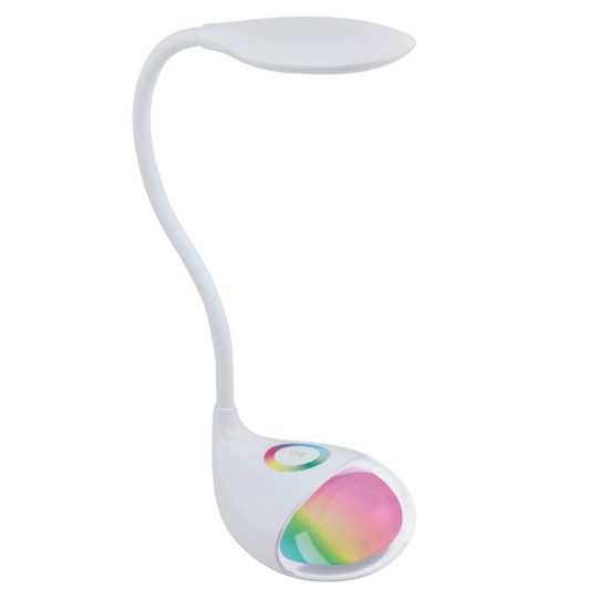 Eglo cabado 1 lampada da scrivania led 2,7w rgb 5000k 49cm dimmerabile per ufficio moderna bianca