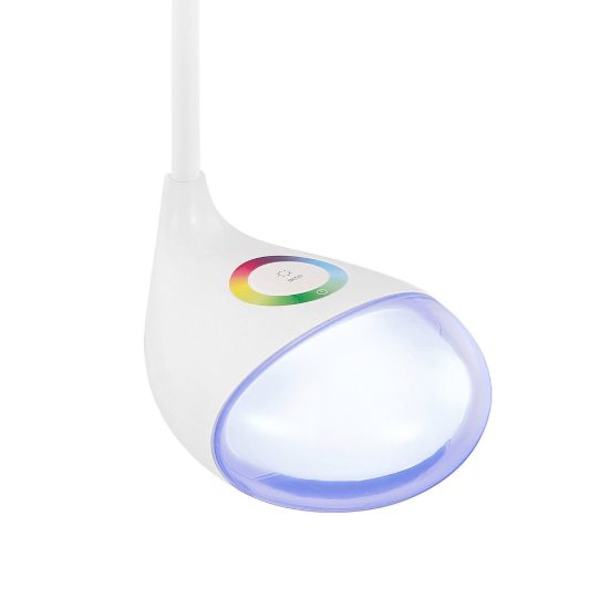 Eglo cabado 1 lampada da scrivania led 2,7w rgb 5000k 49cm dimmerabile per ufficio moderna bianca