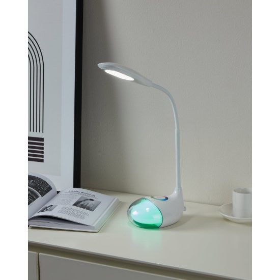 Eglo cabado 1 lampada da scrivania led 2,7w rgb 5000k 49cm dimmerabile per ufficio moderna bianca