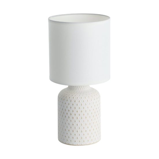 Eglo bellariva abat-jour per camera da letto e14 32cm moderna bianco panna