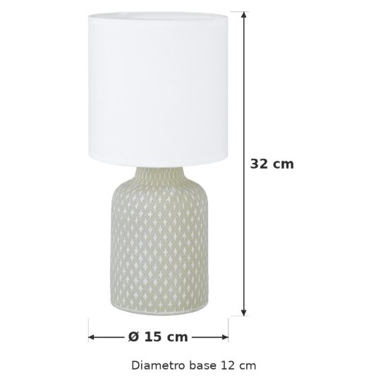 Eglo bellariva abat-jour per camera da letto e14 32cm moderna grigia