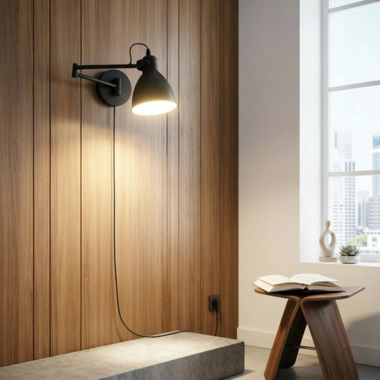 Eglo san peri applique per comodino camera da letto e27 13cm moderna nera