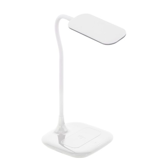 Eglo masserie lampada da scrivania led 3,7w 4000k 38,5cm dimmerabile per ufficio moderna bianca
