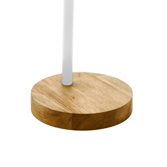 Eglo veradal lampada da scrivania e27 49cm per ufficio moderna bianca e marrone