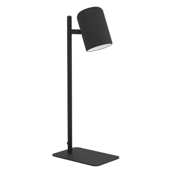 Eglo ceppino lampada da scrivania gu10 led 4,5w 3000k 38cm per ufficio moderna nera e bianca