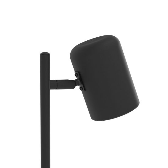 Eglo ceppino lampada da scrivania gu10 led 4,5w 3000k 38cm per ufficio moderna nera e bianca