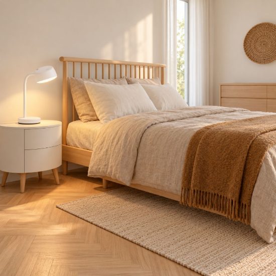 Eglo cabales abat-jour per camera da letto led 4,6w 3000k 34cm moderna bianca