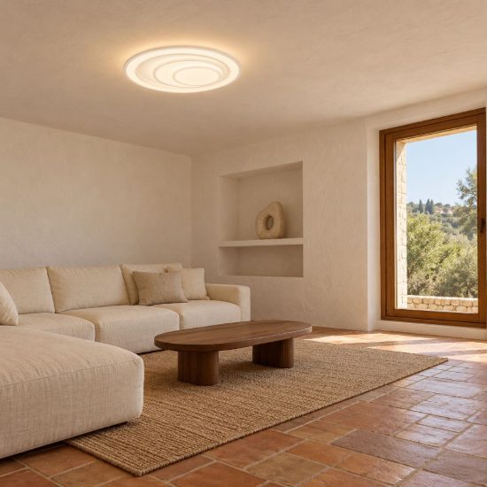 Eglo palagiano 1 plafoniera led 21w 4000k 48cm per soggiorno moderna bianca