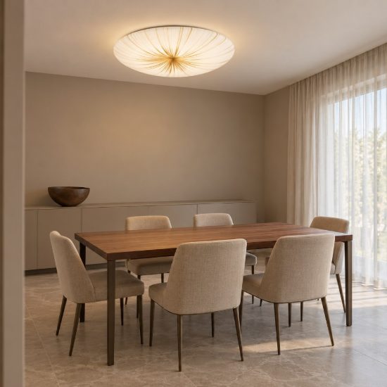 Eglo nieves 1 plafoniera led 19,5w 3000k 41cm per sala da pranzo moderna bianca e oro